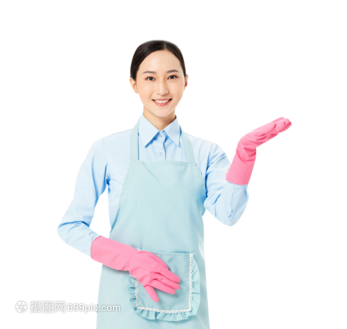 家政服务女性戴手套